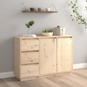 Vidaxl vidaXL Omarica, 111x34x75 cm, masivni borov les