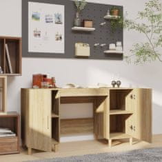 Vidaxl Pisalna miza sonoma hrast 140x50x75 cm konstruiran les