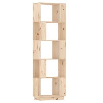 Vidaxl Knjižna omara/pregrada 51x25x163,5 cm trdna borovina