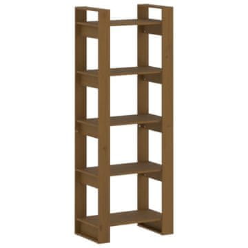 Vidaxl Knjižna omara/pregrada medeno rjava 60x35x160 cm trden les