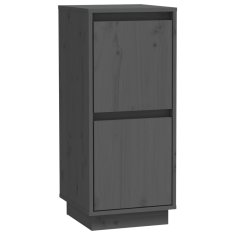 Vidaxl Komoda 2 kosa siva 31,5x34x75 cm trdna borovina