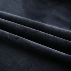 Greatstore Zatemnitvene zavese 2 kosa z obešali žametne črne 140x225 cm