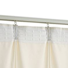 Vidaxl Zatemnitvene zavese 2 kosa z obešali žametne krem 140x245 cm