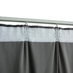 Vidaxl Zatemnitvena zavesa z obešali žametna antracitna 290x245 cm
