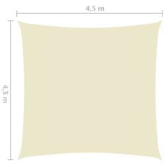 Vidaxl Senčno jadro oksford blago kvadratno 4,5x4,5 m krem