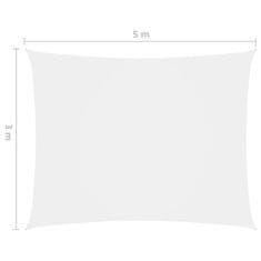 shumee Senčno jadro oksford blago pravokotno 3x5 m belo