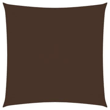 Vidaxl Senčno jadro oksford blago kvadratno 6x6 m rjavo