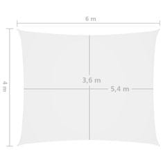 Greatstore Senčno jadro oksford blago pravokotno 4x6 m belo