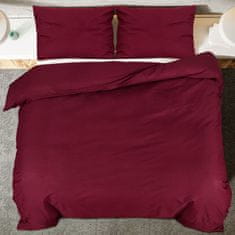 Vidaxl Posteljnina bordo 140x200 cm lahka mikrovlakna