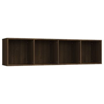 Vidaxl Knjižna/TV omara rjavi hrast 143x30x36 cm konstruiran les