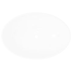 shumee Razkošni keramični umivalnik ovalne oblike bel 40x33 cm
