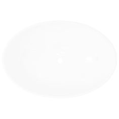 Vidaxl Razkošni keramični umivalnik ovalne oblike bel 40x33 cm