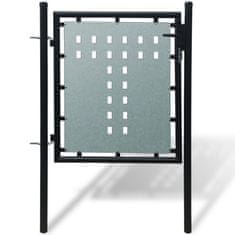 Vidaxl Črna Enojna Vrata za Ograjo 100 x 150 cm