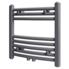 Greatstore Kopalniški radiator z ukrivljenimi cevmi 480x480 mm siv