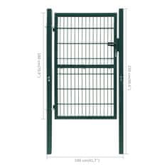 Vidaxl 2D Vrata Za Ograjo (Enojna) Zelene Barve 106 x 230 cm