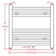 Vidaxl Kopalniški radiator z ukrivljenimi cevmi 480x480 mm siv