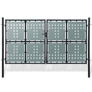 Vidaxl Črna enokrilna ograja 300x150 cm
