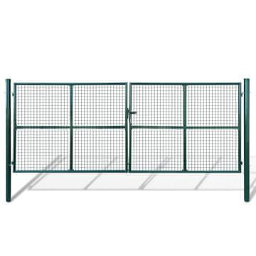 Vidaxl Mrežasta vrtna vrata 400x150 cm