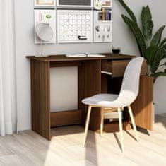 Vidaxl Pisalna miza rjav hrast 100x50x76 cm inženirski les