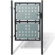Vidaxl Črna Enojna Vrata za Ograjo 100 x 250 cm
