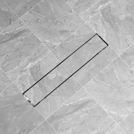 Vidaxl Kanaleta za Tuš 630x140 mm Nerjaveče Jeklo