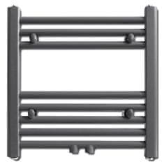 Vidaxl Kopalniški radiator z ravnimi cevmi 480x480 mm siv