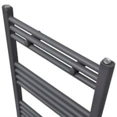 Vidaxl Kopalniški radiator z ravnimi cevmi 500x764 mm siv