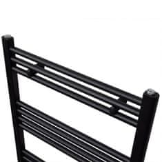 Vidaxl Kopalniški radiator z ravnimi cevmi 600x764 mm črn