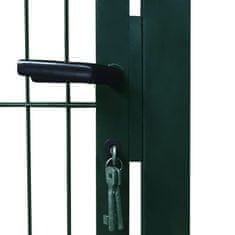 shumee 2D Vrata za Ograjo (Enojna) Zelene Barve 106 x 190 cm