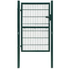 shumee 2D Vrata za Ograjo (Enojna) Zelene Barve 106 x 190 cm