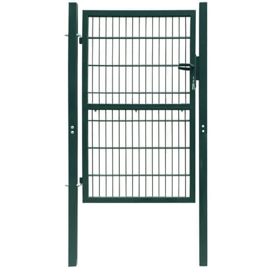 Vidaxl 2D ograjna vrata (enojna) zelena 106x190 cm