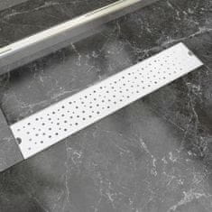 Vidaxl Kanaleta za Tuš Mehurčki 630x140 mm Nerjaveče Jeklo