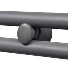 Vidaxl Kopalniški radiator z ravnimi cevmi 500x764 mm siv