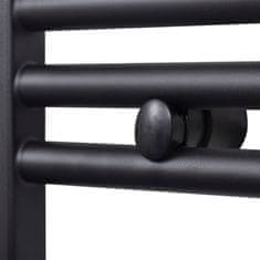 Vidaxl Kopalniški radiator z ravnimi cevmi 500x1160 mm črn