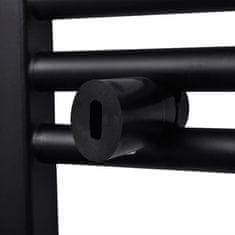 Vidaxl Kopalniški radiator z ukrivljenimi cevmi 480x480 mm črn