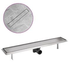 Vidaxl Kanaleta za Tuš 730x140 mm Nerjaveče Jeklo
