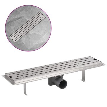 Vidaxl Kanaleta za tuš 530x140 mm nerjaveče jeklo