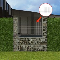 Vidaxl Gabionska košara U-oblike pocinkano jeklo 160x20x150 cm