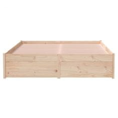 Vidaxl Posteljni okvir iz trdnega lesa 120x200 cm