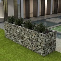 Vidaxl Visoka greda gabion jeklo 360x90x100 cm