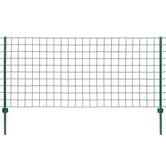 Vidaxl Evro ograja iz jekla 20x1,2 m zelena