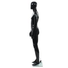 shumee Celotna moška izložbena lutka s stekleno osnovo črna 185 cm