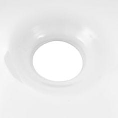 Vidaxl Keramični umivalnik trikotne oblike 645x455x115 mm bel