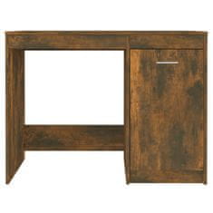 Vidaxl Pisalna miza dimljeni hrast 100x50x76 cm konstruiran les
