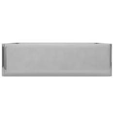 Vidaxl Umivalnik keramičen 41x30x12 cm srebrn