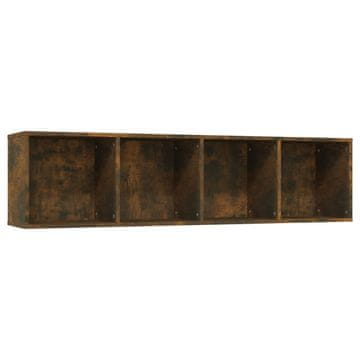 Vidaxl Knjižna/TV omara dimljeni hrast 143x30x36 cm konstruiran les