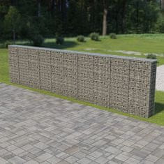 shumee Gabionska stena s pokrovi iz pocinkanega jekla 600x30x150 cm