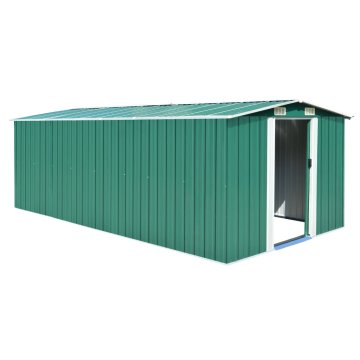 Vidaxl Vrtna lopa 257x489x181 cm kovinska zelena