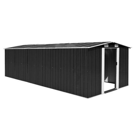 Vidaxl Vrtna hišica 257 x 580 x 181 cm kovinska antracitna
