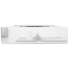 Vidaxl Umivalnik z odprtino za odtekanje 60x46x16 cm keramičen srebrn